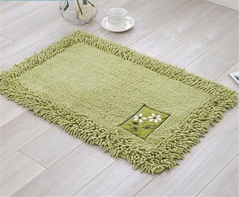 Amazon Monofun玄関 マット 風水 ラグマット 綿 インテリア 北欧 おしゃれ 刺しゅう 滑り止めマット付き グリーン 50 80cm 玄関マット オンライン通販