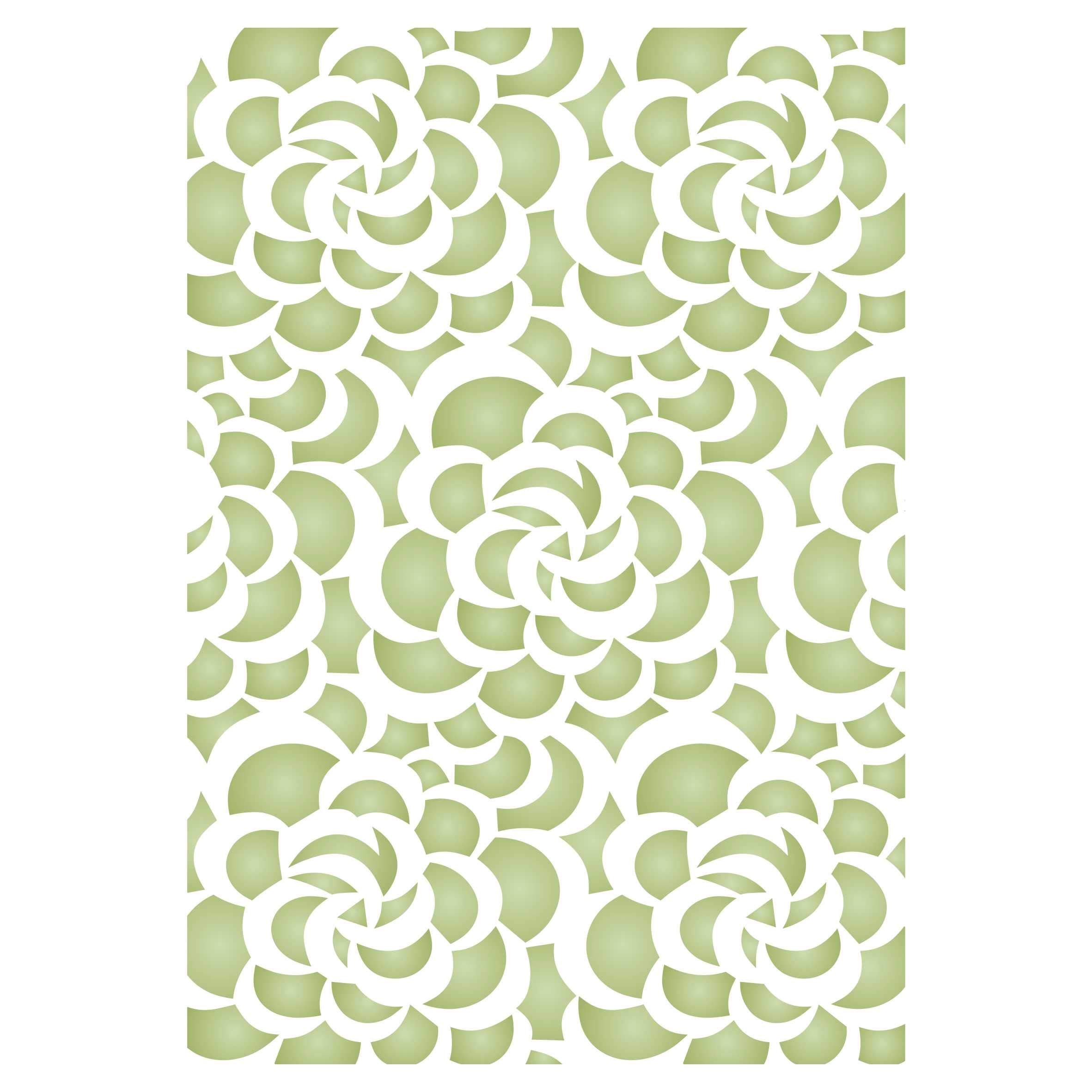 Hens and Chicks Layering Stencil, 11.5 x 16.5 cm - Use Layering to add Texture and Design to Mixed Media Backgrounds