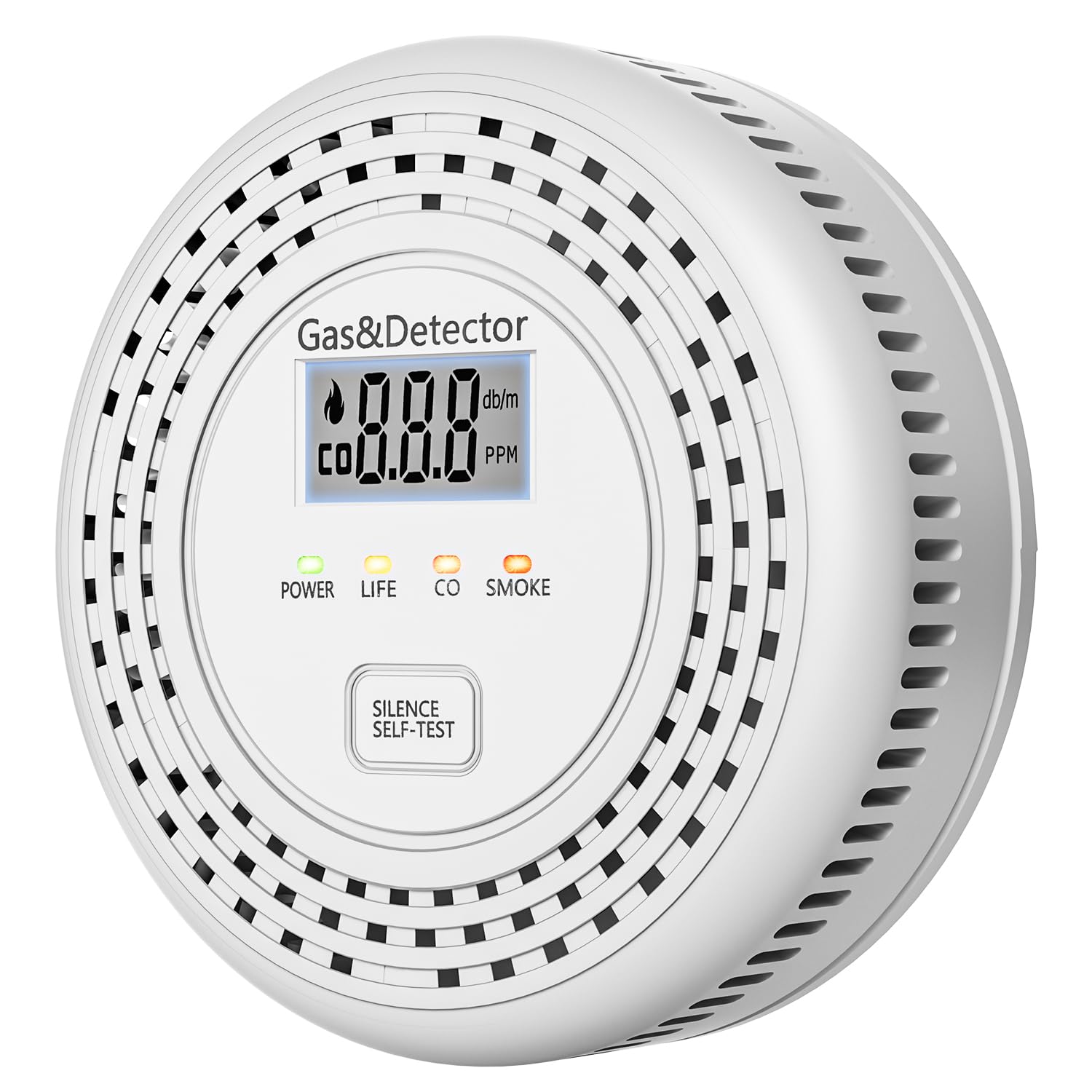 Photo 1 of 1-Pack Combination Smoke and Carbon Monoxide Detector with Display,Smoke Detector Carbon Monoxide Detector Combo with Battery,Smoke Detector CO Alarm