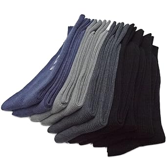 【クリックで詳細表示】東洋紡 銀世界使用 日本製 銀イオンで除菌の靴下(ビジネスカジュアルソックス) リブ柄 セット