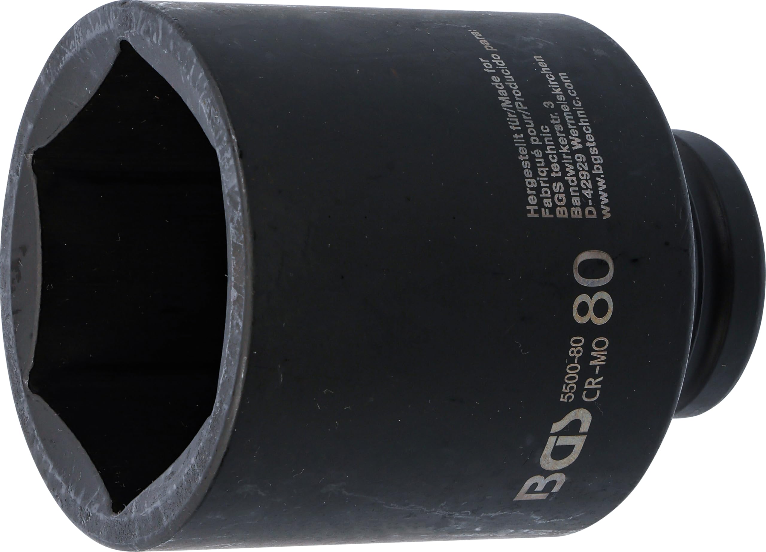 BGS 5500-80 | Impact Socket Hexagon, deep | 25 mm (1") Drive | 80 mm