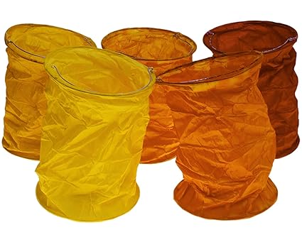 kadoh Papierlampions Set of 5 rot-orange (L)