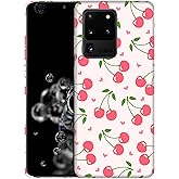 SuzaCase for Samsung Galaxy S20 Ultra 4G / 5G, Samsung S20 Ultra 4G / 5G Case - Stylish Cherry Pink Pattern Printed Cute, Sleek Durable Hardshell Protective Case for Samsung S20 Ultra 5G/4G