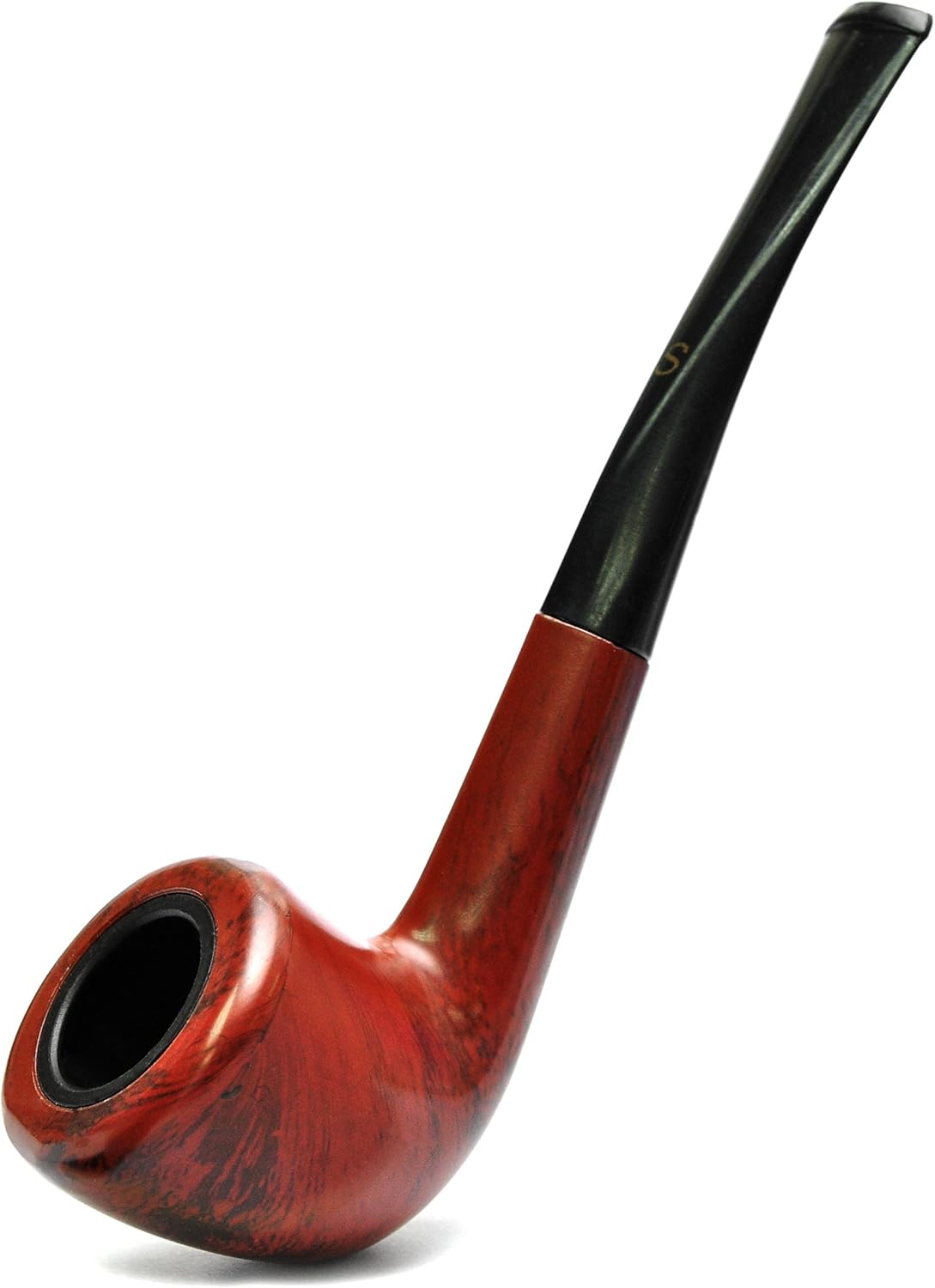 Qzoxx Long Stick Brown Wooden Durable Tobacco Smoking Pipe