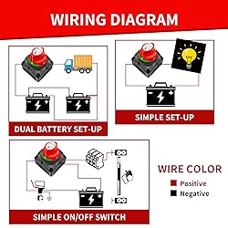 GOGONFLY Battery Disconnect Switch 12V-48V DC 275A