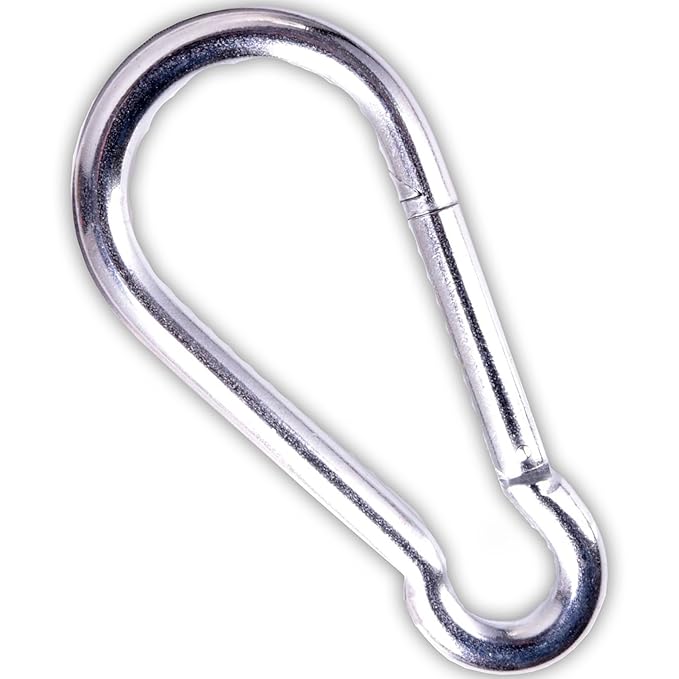 White Hinge Extra Large 160mm Steel Carabiner Spring Loaded Snap Clip Hook Amazon.co.uk