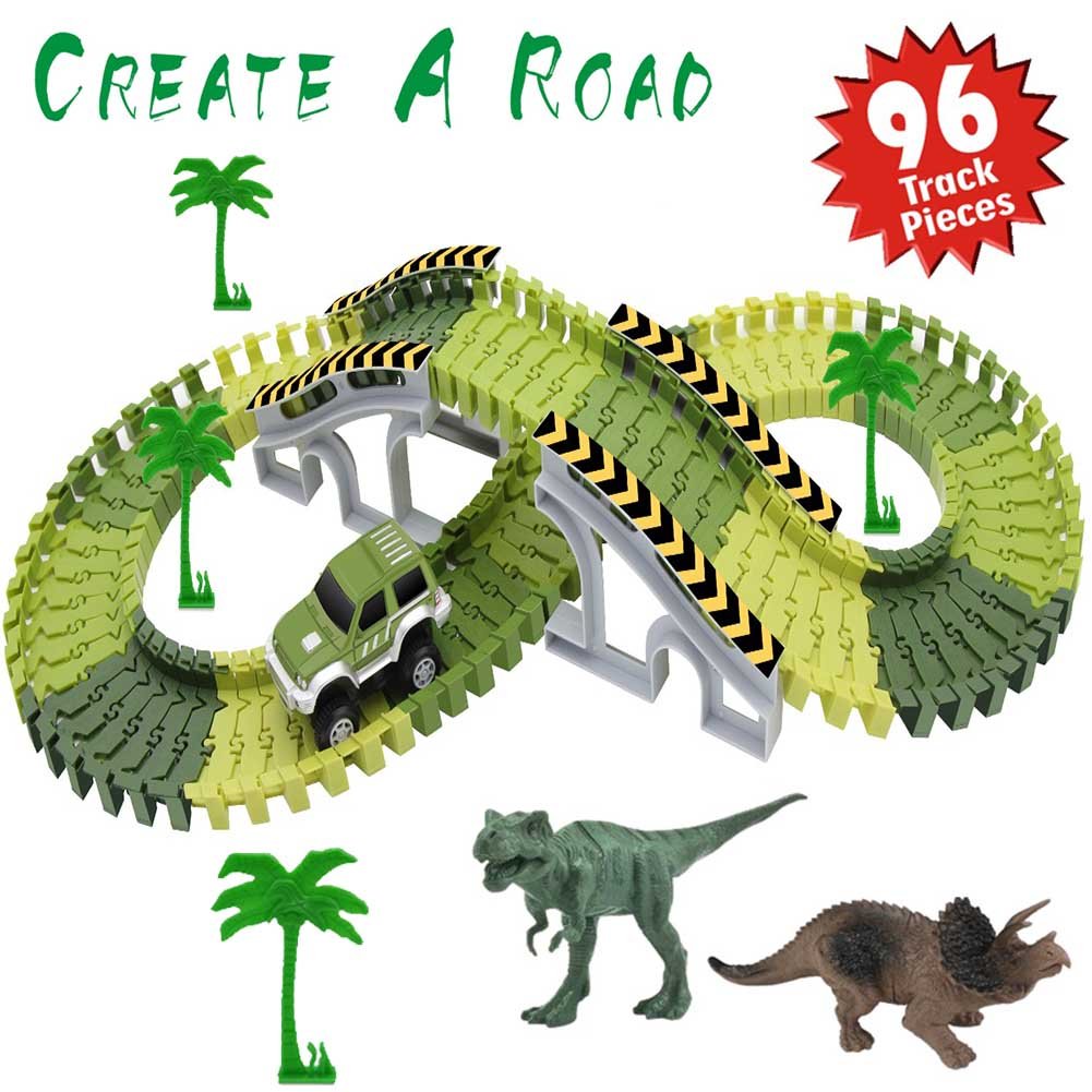 dinosaur race car track