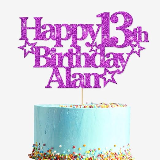 EDSG Personalised Happy Birthday Cake Topper Custom