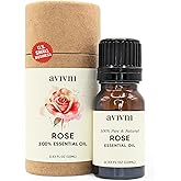 Avivni Bulgarian Rose Otto Essential Oil - 100% Pure & Natural, Undiluted for Aromatherapy, Hair, Diffuser (0.33oz - 10ml)