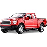 SASBSC F150 Pickup Truck Toys for Boys Age 3-8 Toy Trucks for Boy Ages 4-7 Diecast Metal Model Truck with Light and Sound Pull Back Toy Cars Gifts for 3+ Year Old Kids(Red)