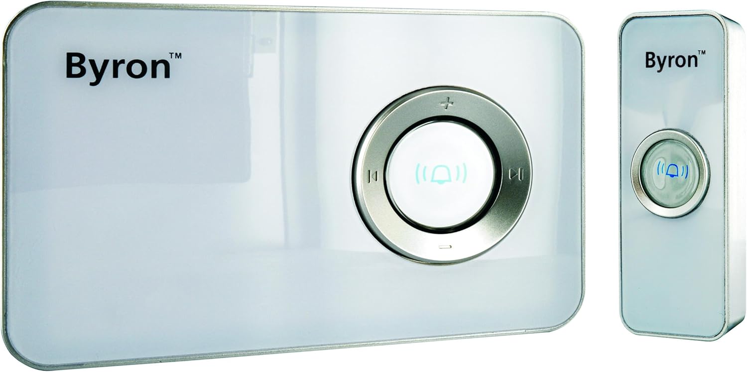 Byron MP001 100m Mp3 Wireless Door Chime with 32 PreLoaded Sounds