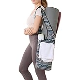 SURQO Yoga Mat Bag – Neoprene, Lightweight, Spacious Carrier, Large Zipper Pocket, Ideal for Gym Yoga & Fitness Mats