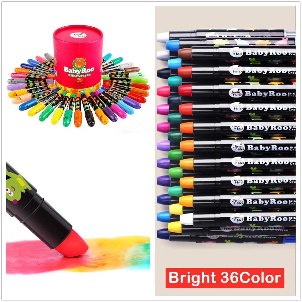 Kids Crayon Washable,Jumbo,Twistable Crayon for Toddler,Non Toxic,Gel Window Crayons for Children,Coloring Crayon for Toddler(36 colors): Office Products