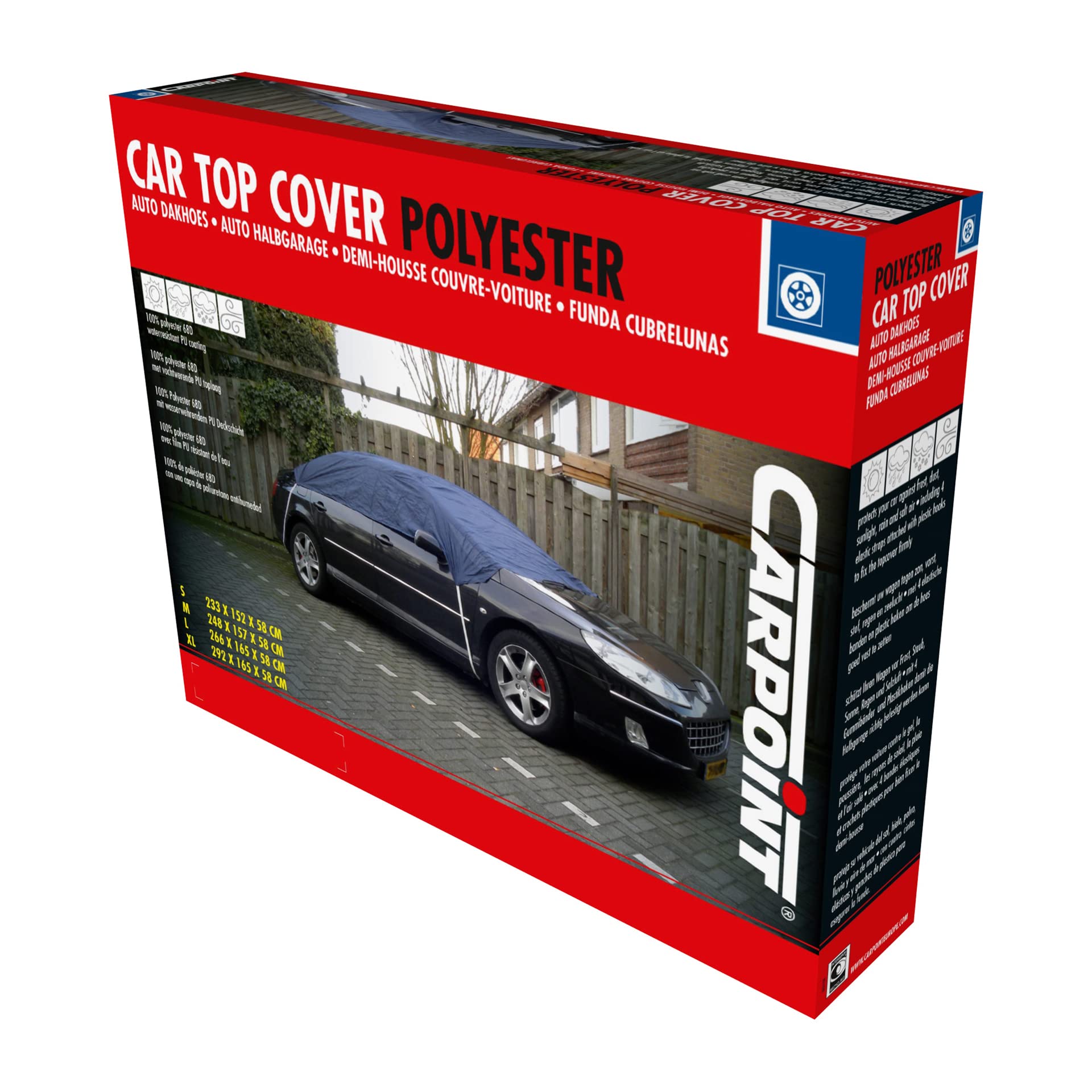 Carpoint 1723280 Top Car Cover Polyester S - Blue