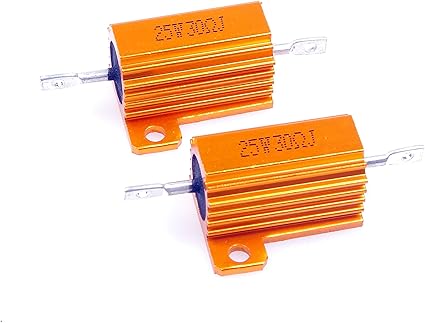 Amazon Com Lm Yn 25 Watt 30 Ohm 5 Wirewound Resistor Electronic Aluminium Shell Resistor Gold For Inverter Led Lights Frequency Divider Servo Industry Industrial Control 2 Pcs Home Audio Theater