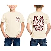 KIEKIECOO God Christian Shirts for Boys Bible Verse Letter Printed T Shirts Faith Religious Shirt for Kids Cotton Casual Tops