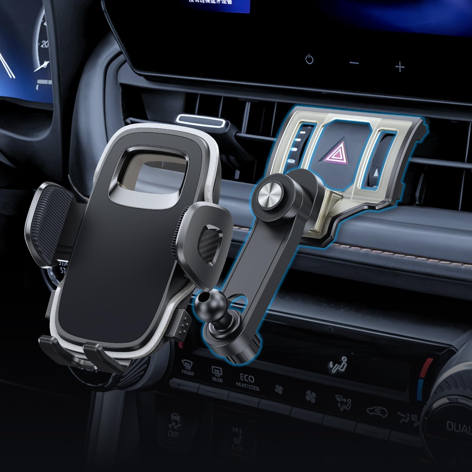 Photo 1 of ELOHEI for RAV4 Phone Holder with Custom Base, Car Phone Holder for 2019-2023 Toyota RAV4 Accessories, Specifically Design RAV4 Phone Mount for 4.7-7 in Phones(Not Fit RAV4 LE,XLE,Prime SE)