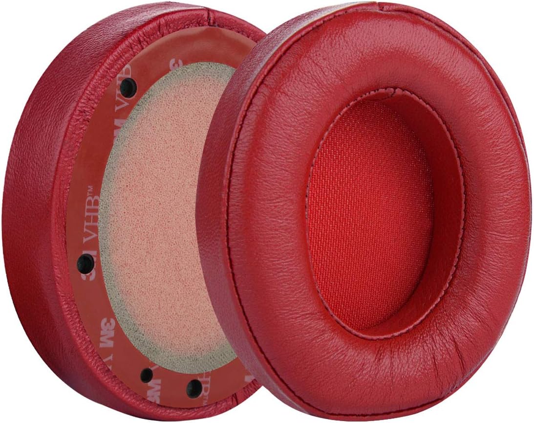 Geekria Elite Sheepskin Replacement Ear Pads Compatible with Beats Studio 3.0 (A1914), Studio 2 Wireless Headphones, Ear Cushions (Red) - Image 4