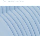 ManGotree Velvet Baby Hangers 30 Pack 360° Swivel Notched Shoulder Blue view 4