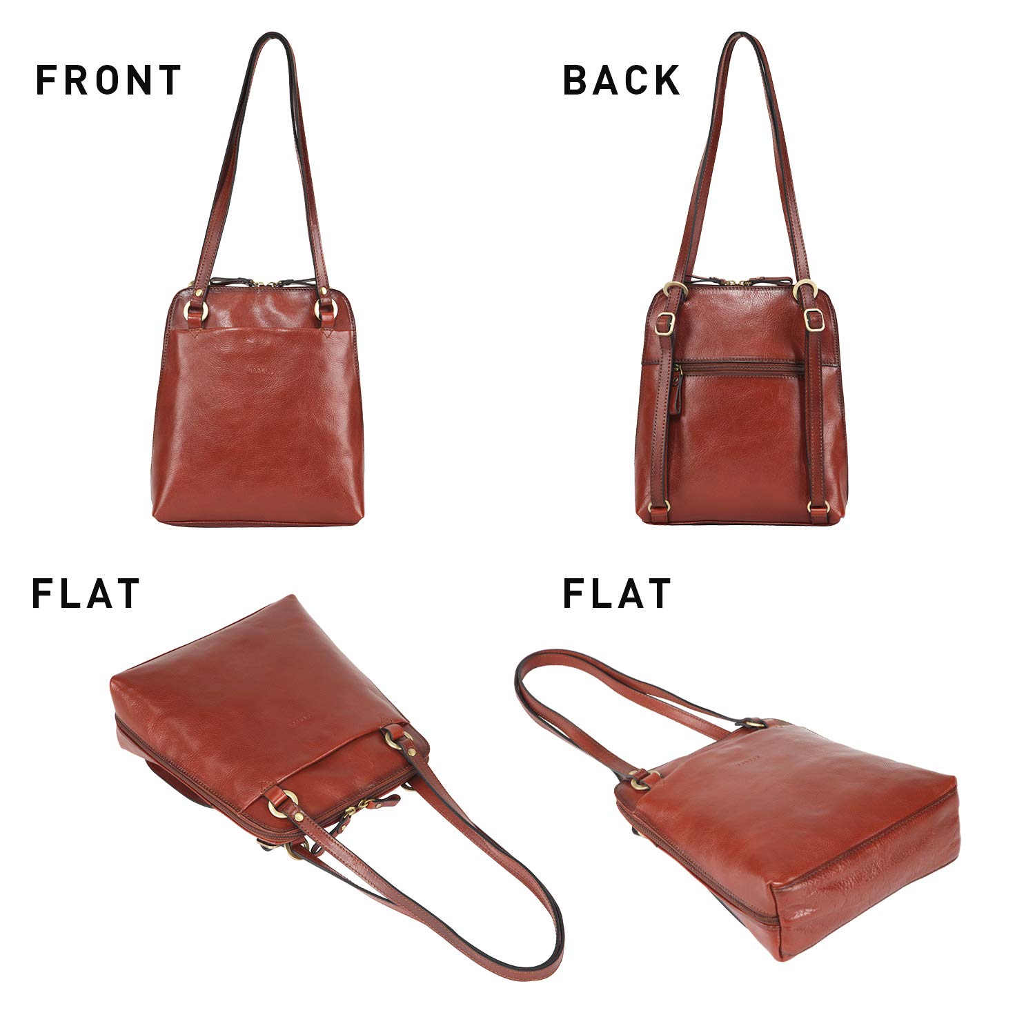 Small Brown Leather Backpack Purse Literacy Basics