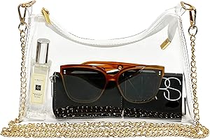 Lackycc Clear Crossbody Bag Shoulder Handbag,Clear Purses for Women Small Clear Purse Bag Stadium Approved for concerts