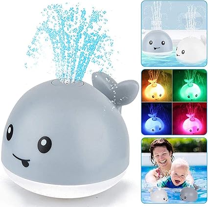 light up water spray bath toy