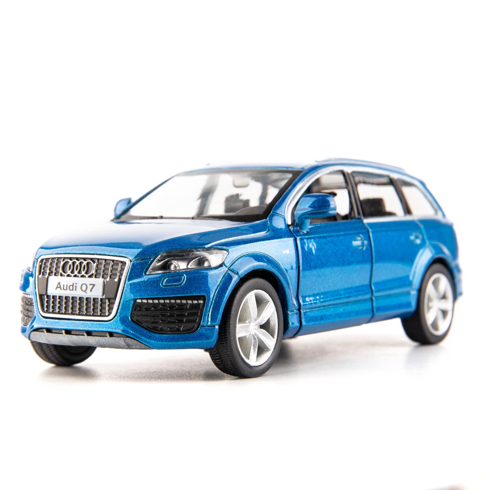 RMZ City 1/36 Scale Audi Q7 Casting Car Model, Zinc Alloy Toy Car for Kids, Pull Back Vehicles Toy Truck for Toddlers Kids Boys Girls Gift Blue