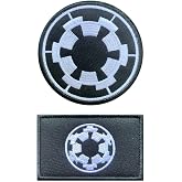 Antrix 2 Pcs Tactical Movie Film Galactic Empire Target Applique Fastener Patch Hook and Loop Military Badge Emblem Patches