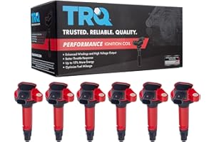 TRQ Ignition Coil Set 6 Piece High Temperature Epoxy Compatible with 11-23 Ford F-150 Explorer Flex Taurus Police Interceptor Transit-250 Transit-350 Lincoln MKS MKT Navigator