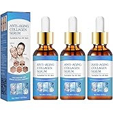 3 Pcs Stock Solution Facial Serum, Anti-aging Collagen Face Serum,Facial Skin Nourishing Hydrating Moisturizing Skin Care Essence,Tighten Skin,Reduces Wrinkles and Fine Lines,1.01 FL OZ Each