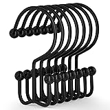 24 Pcs Shower Curtain Hooks, Goowin Shower Curtain