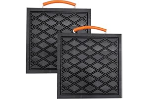 HOUSESET 12 X 12 X 1 inchs Non-Slip Rv Jack Pads, 2 Pack Camper Outrigger Pads with Handle, Heavy Duty Stabilizing Blocks for Truck/Trailer/Crane