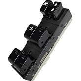 Window Master Switch for 2007-2012 Nissan Altima Sedan S, Base (25401-ZN40B, Power, Control, Button)
