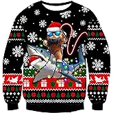 RAISEVERN Ugly Christmas Sweatshirt for Men Funny Xmas Holiday Pullover Sweater