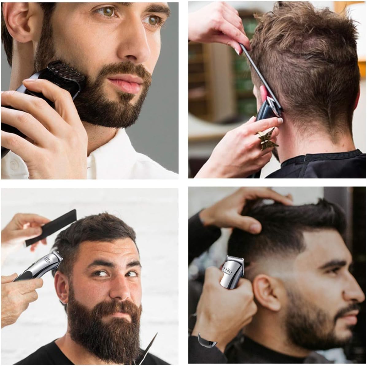 Cordless Beard Trimmer 5 in 1 Set for Men Rechargeable Grooming Kit