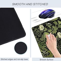 Nasdalgias Floral Green Leaves Plant Pad Matt for