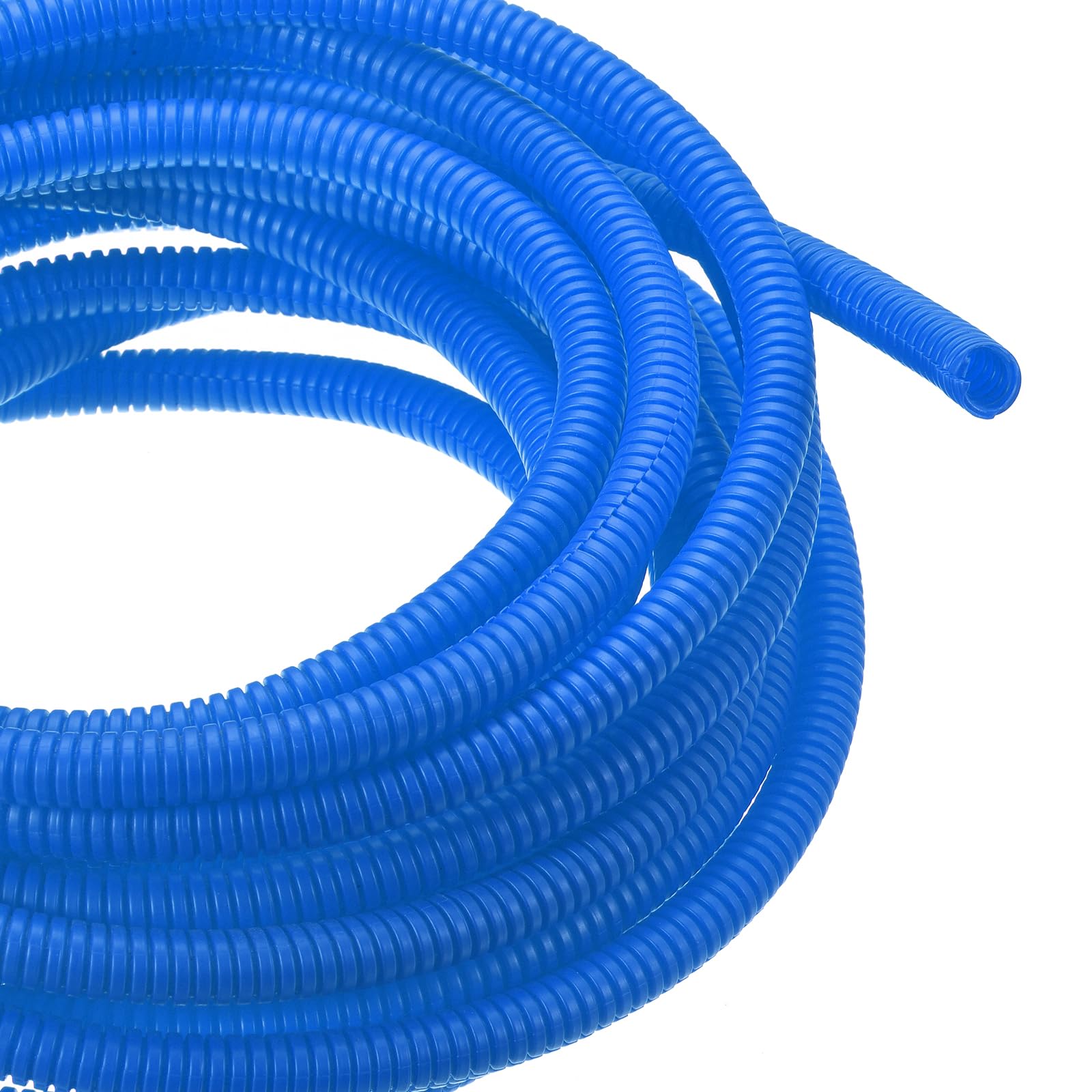DMiotech 8m Wire Loom Split Tubing 6.5mm, Cord Protectors from Pet Flexible Conduit Cable Management for Office, Home, Garden, Blue