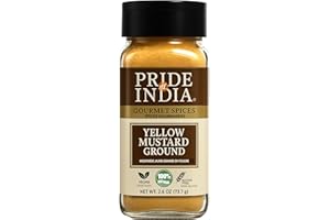Pride of India Yellow Mustard Ground | Gourmet Spice Powder for Pickles, Sauces, Hotdogs & Dressings | Fine Mustard Powder | 