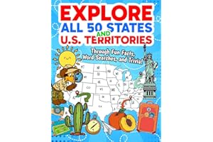 Explore All 50 States and U.S. Territories Through Fun Facts, Word Searches, and Trivia!: English Language Arts (Informational Text and Research) and ... Workbook for Grades 2-5, Classroom and Home