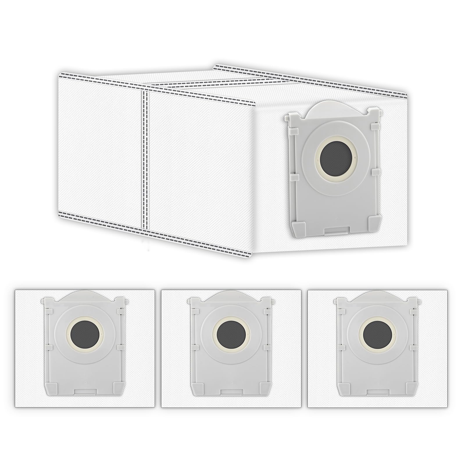Photo 1 of (4 Pack) X9 Pro Omni Dust Bags Compatible With ECOVACS DEEBOT X8 PRO OMNI/ X9 Pro Omni/ T80 Omni/ T50 PRO Omni/ T50 MAX PRO Omni/ T30C, Accessories Kit, Disposable Replacement Bags