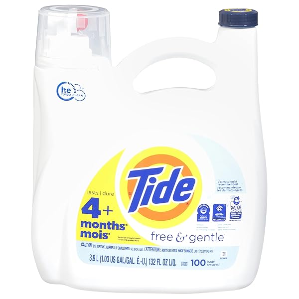 TIDE FREE AND GENTLE LAUNDRY DETERGENT, 132 FL...