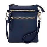 Solene Women's Faux Leather Organizer Multi Zipper