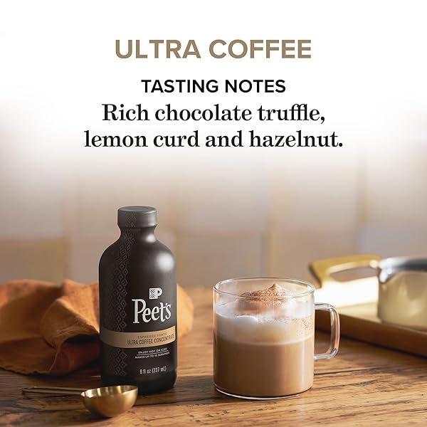 PEET’S COFFEE, ULTRA COFFEE CONCENTRATE, INSTANT HOT, COLD BREW, OR ICED COFFEE, 100% ARABICA COFFEE – ESPRESSO FORTE, 8 FLUID OUNCE BOTTLE (16 SERVINGS)