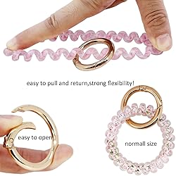BIHRTC 5 Color Key Ring Plastic Stretchable Spiral