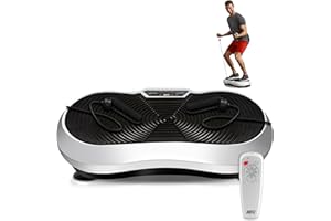 Hurtle Fitness Vibration Platform Workout Machine | Exercise Equipment For Home | Lymphatic Drainage |Weight Loss Fat Burner & Toning for Women & Men Includes Remote Control & 2 Balance Straps