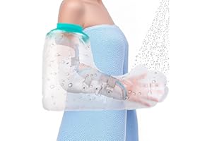 QUIHEAT Waterproof Cast Covers for Shower Arm, Reusable Soft Adult Long Arms Protector Bag after Surgery, Comfortable Durable Showering Sleeve for Wound Hands/Wrist/Elbow/Finger, Recovery Supplies Gifts