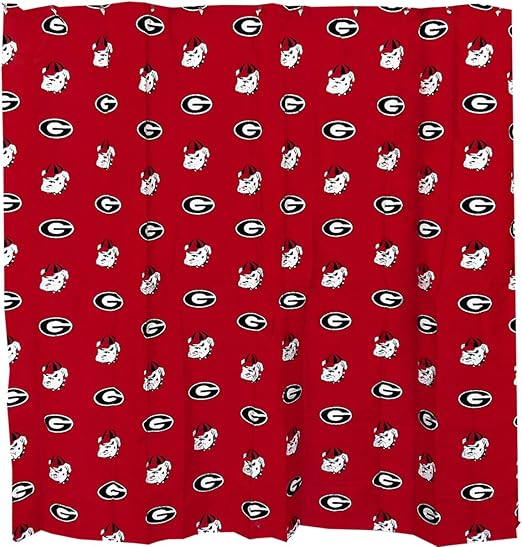 Amazon Com Ncaa Georgia Bulldogs Shower Curtain Bathroom