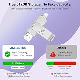 JSL JDTDC MFi Certified Photo Stick 512GB for iPhone iPad USB 3.0 Drive view 2
