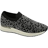 Kenneth Cole Reaction Women's Women's Cameron Stud Sneaker, Black Knit, 9.5