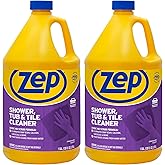 Zep Shower Tub and Tile Cleaner 1 Gallon ZUSTT128 (Case of 2) - No Scrub Pro Formula Breaks up Tough Buildup on Contact